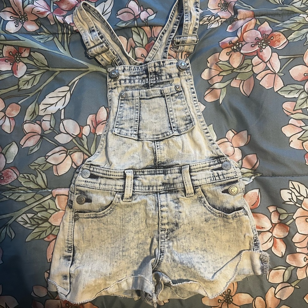 Jordache Light Acid Wash Denim Overalls